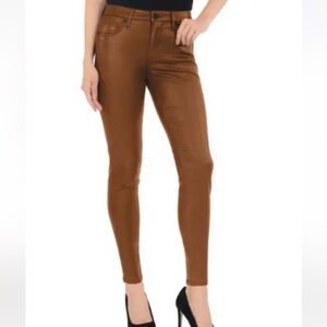 KUT from the Kloth Donna Coated High Waist Ankle Skinny Jeans